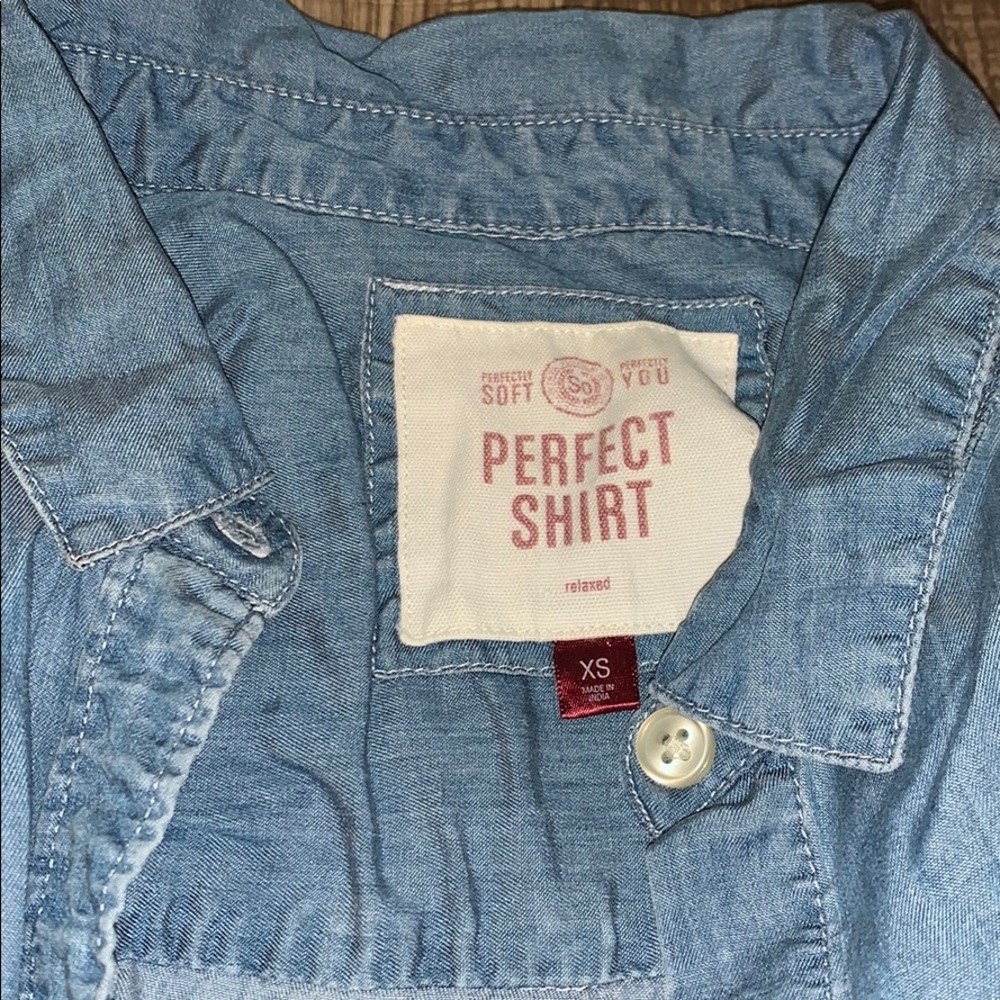 Denim Button down - Picture 3 of 6